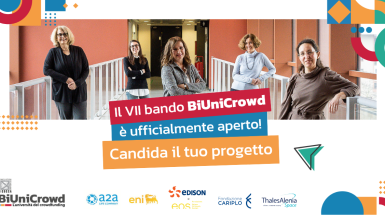 Candida il tuo progetto entro il 20 dicembre